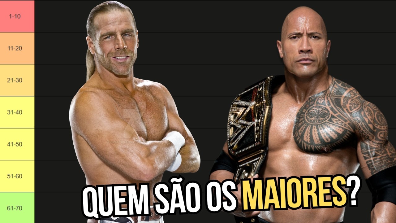 OS 70 MAIORES LUTADORES DA HISTÓRIA DA WWE RANQUEADOS - TIER LIST