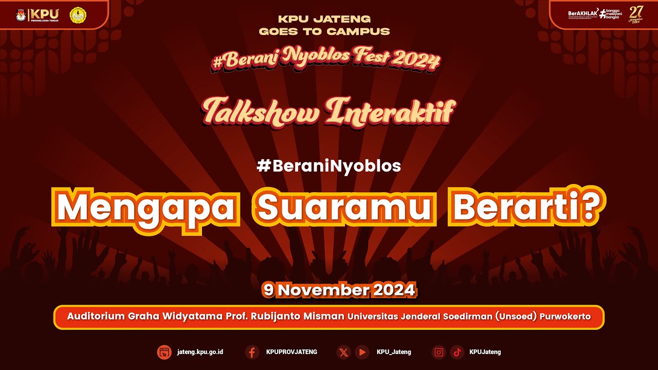 MENGAPA SUARAMU BERARTI? TALKSHOW INTERAKTIF