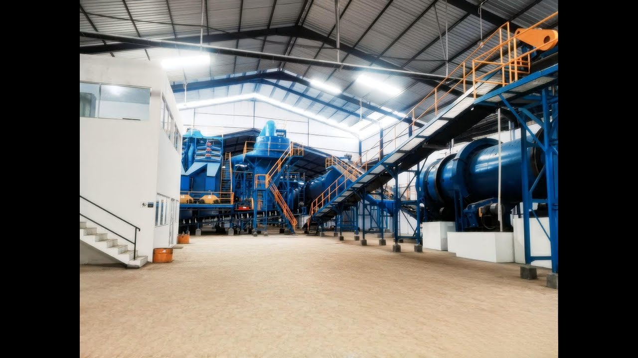 Running of  NPK Compound Fertilizer Production line / NPK Compound Fertilizer Plant