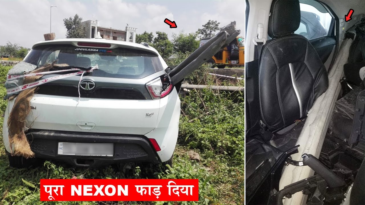हर बार क़िस्मत साथ नहीं देगा 🙏 UNBELIEVABLE ACCIDENT OF TATA NEXON AT HIGH SPEED