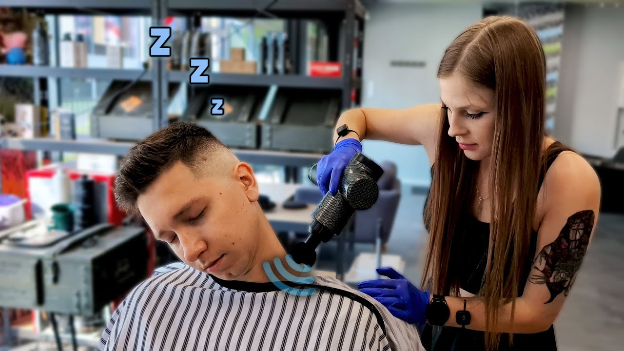 💈[ASMR] Sleepy Barbershop Visit: Haircut & Long Massage