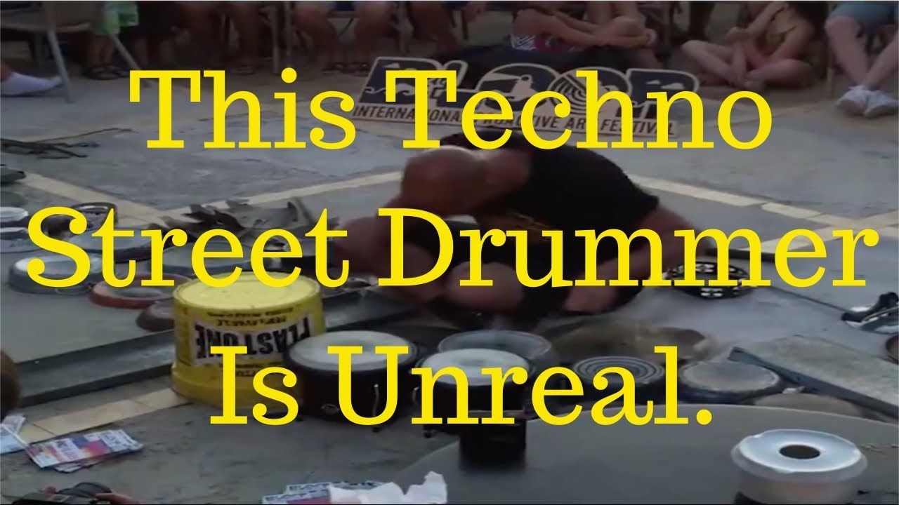 This Techno Street Drummer Is Unreal.
