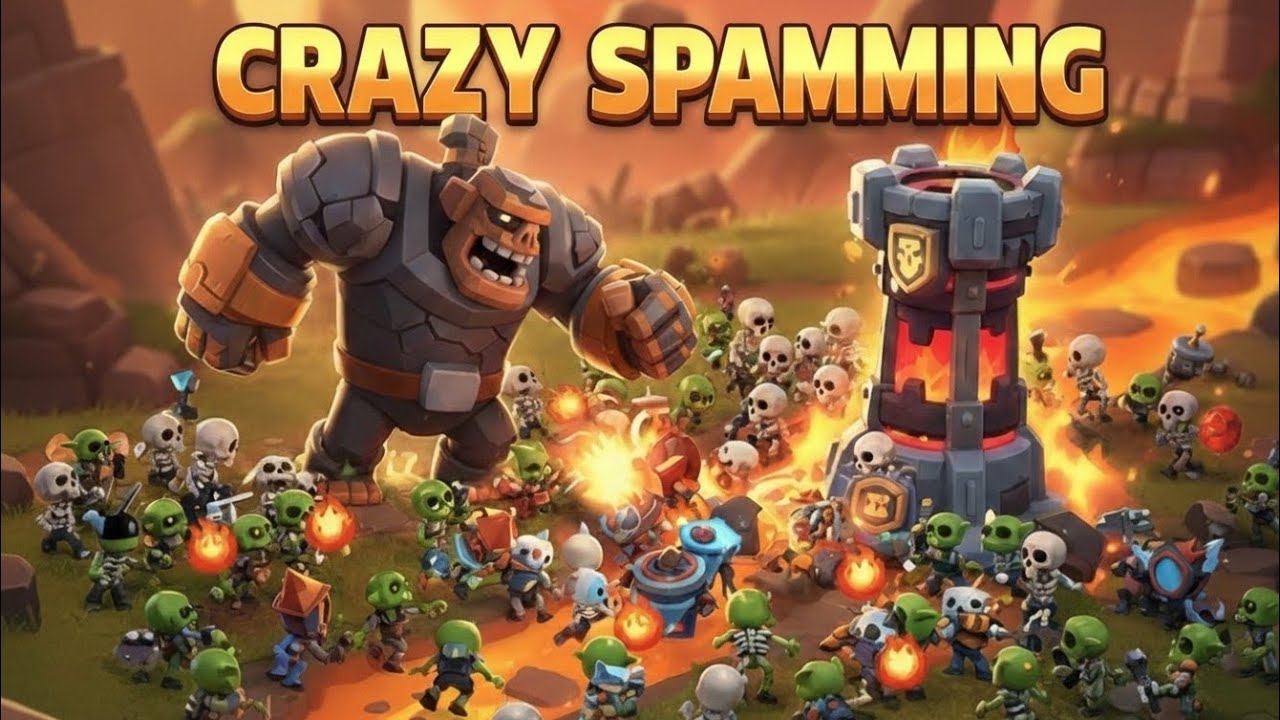 4 Cards Spam Attack | Clash Royale 4 Cards Crazy Attack 