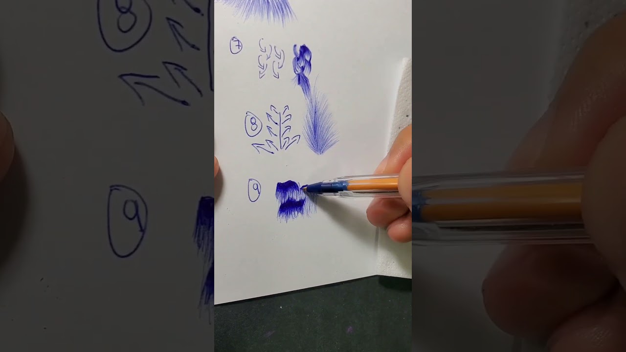 como hacer pelaje con bol&iacute;grafo #dibujo #aprendiendoadibujar #tutorial #ballpenart #drawing