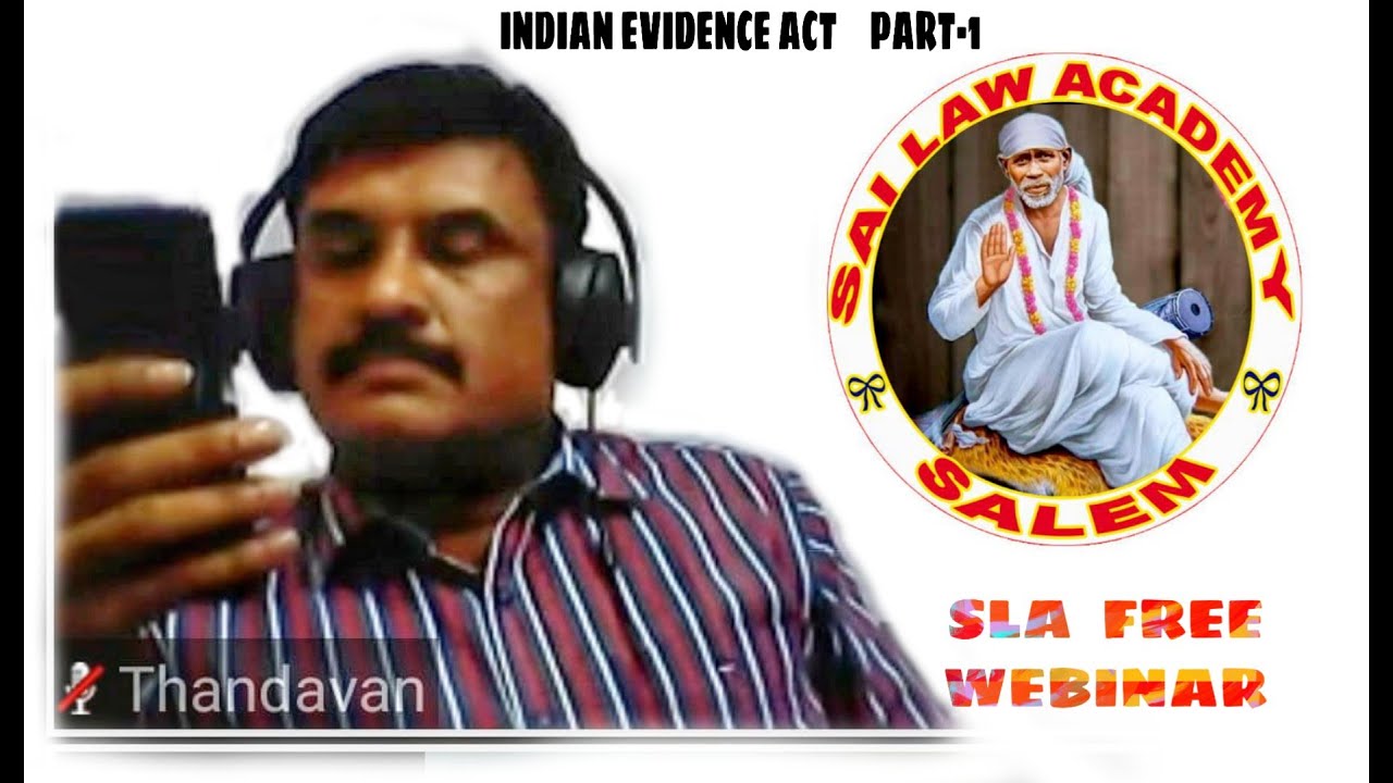 Indian Evidence Act 1872 Part-1 by M.Thandavan, District Judge