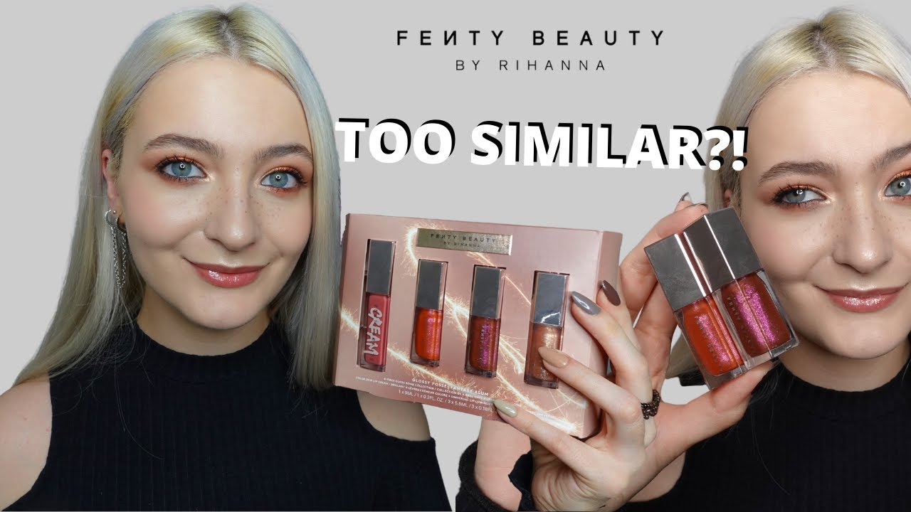 FENTY BEAUTY GLOSSY POSSE: FANTASY 4SUM: GLOSS BOMB COLLECTION REVIEW (2021)