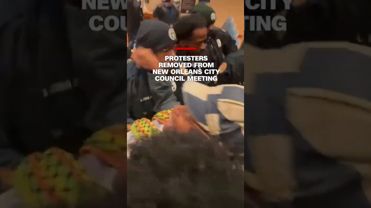 Protesters removed from New Orleans City Council meeting
