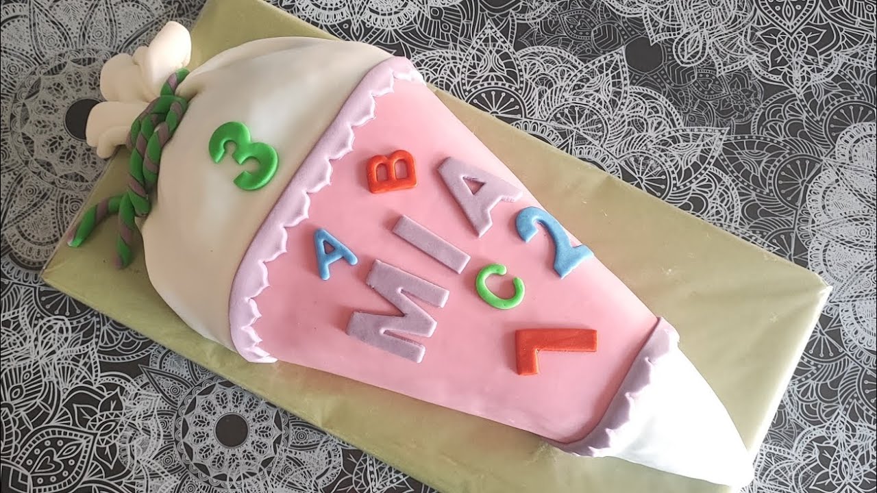 Wie backe ich eine Schultüte zur Einschulung I Zuckertüte I Motivtorte zur Einschulung
