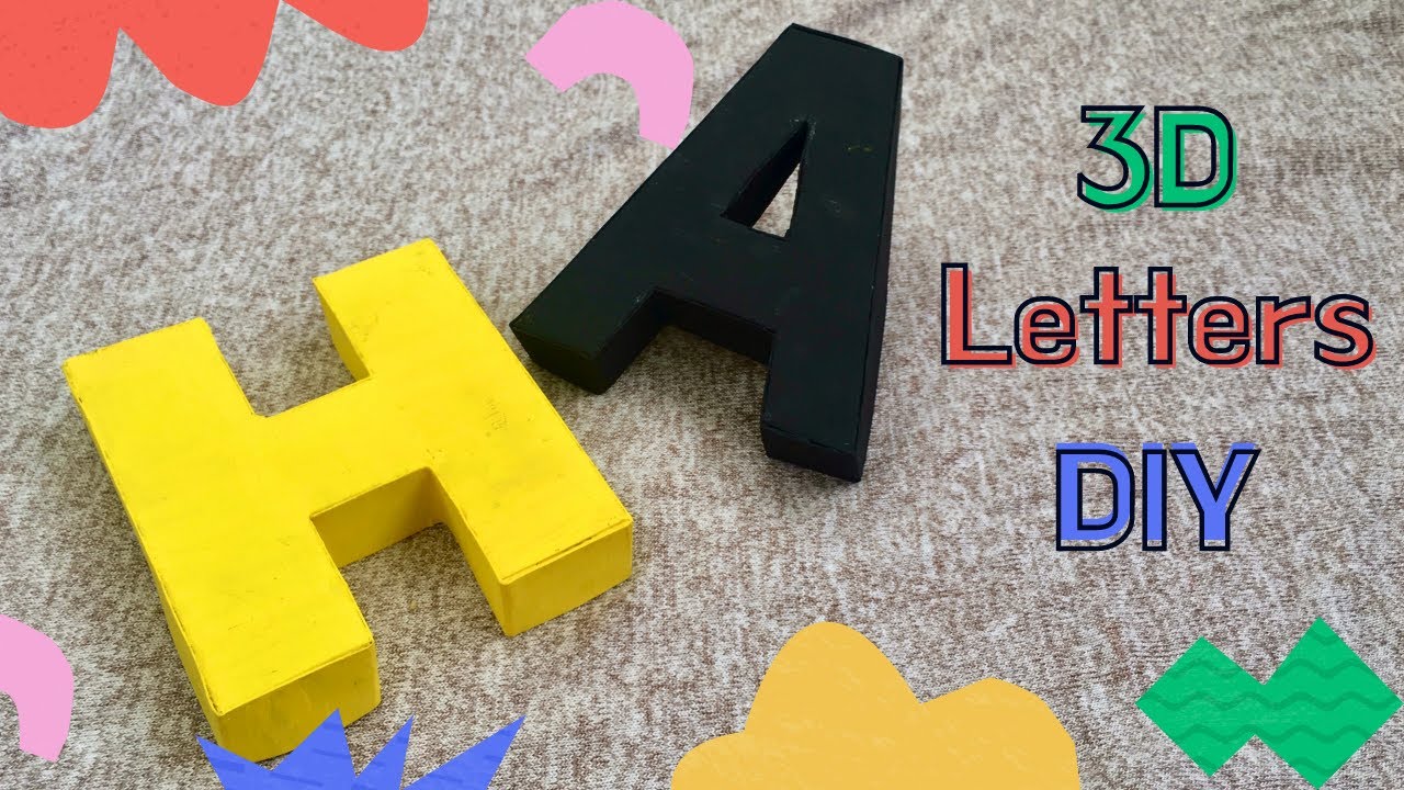 Origami 3d letters DIY | Paper letters DIY | 3d letter decor ideas