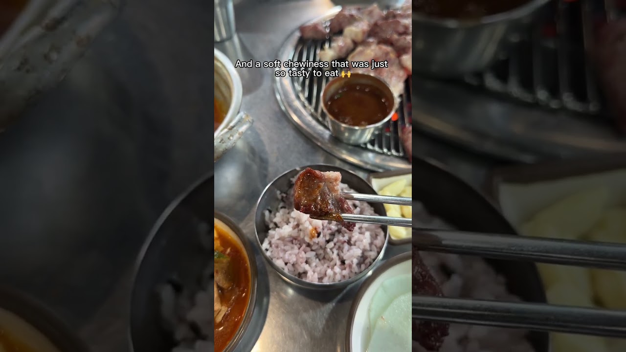Jeju Black Pork is so delicious 🐷🤤 Would you try this? 🔥