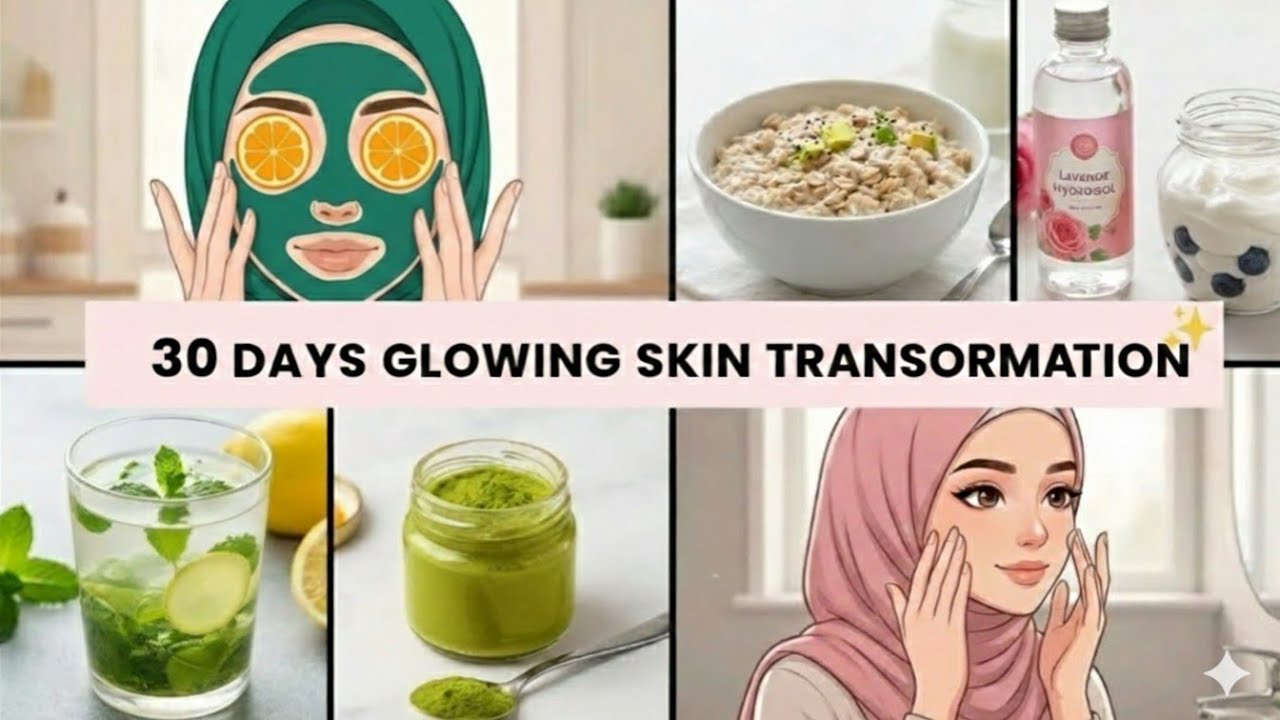 30 Days Glow Up Challenge , Clear, Bright & Acne Free Skin Naturally at Home #glowingskin #skincare 