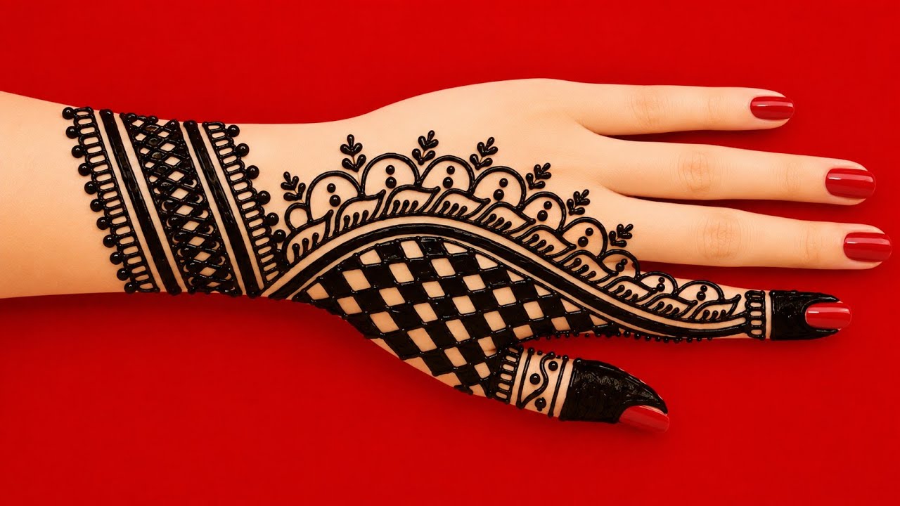 Easy Back Hand Finger Mehndi Design for Beginners | Simple Bracelet Style Mehndi Tutorial 2026