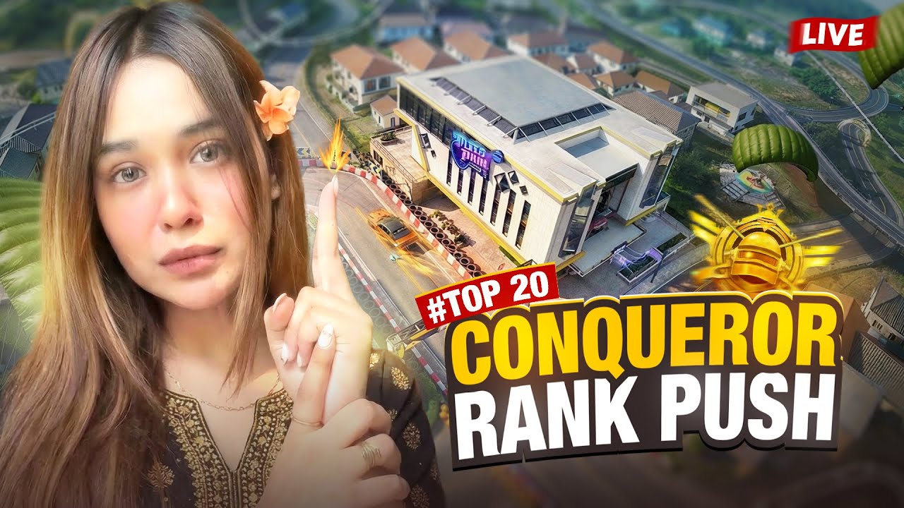 Top 20 Conqueror Rank Push! 🤫🔥 | Rush Gameplay | FaceCam #bgmilive #girlgamer #shortsfeed