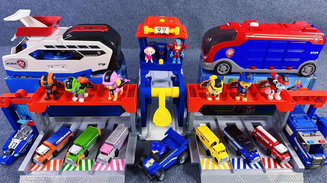 14 Minutes Satisfying with Unboxing Cool Paw Patrol rescue and truck stop base ASMR | Review Toys