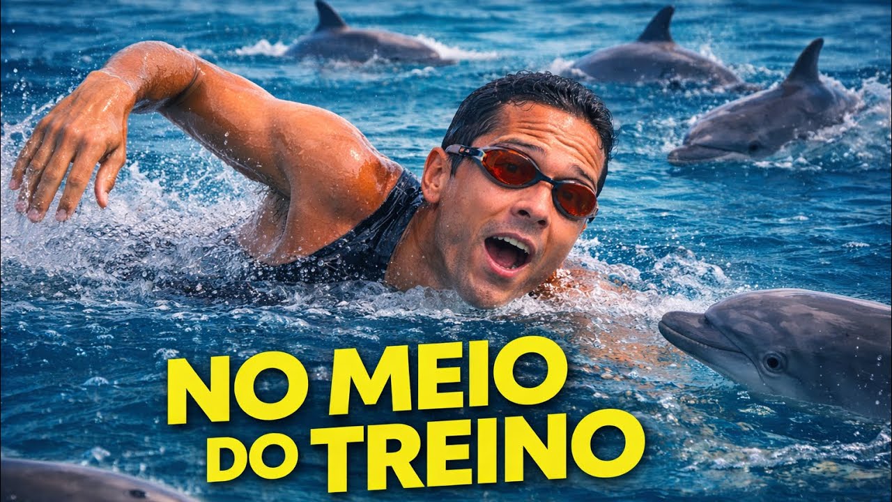 Nadando no mar quando GOLFINHOS surgiram do nada
