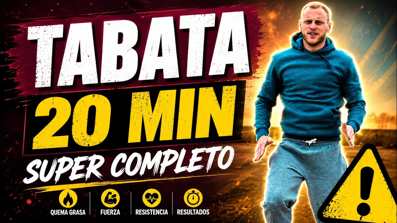 RUTINA HIIT TABATA 20 minutos para CUERPO COMPLETO 🔥⚠️ [PWRHIIT]
