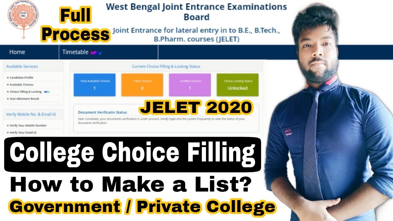 JELET 2020 College Choice Filling Process | How to make a list (Smart Way) Get a Government College