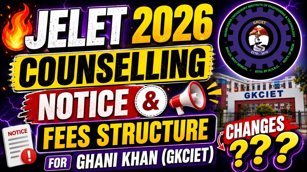 West Bengal Jelet 2026 Counselling notice #jelet2026 #wbjee #decentralizedcounselling