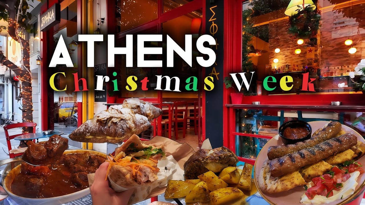 Athens Christmas Week | Greek Food, Pastries, Sunset & Christmas Meal 雅典圣诞周｜希腊美食、甜点、日落与圣诞餐
