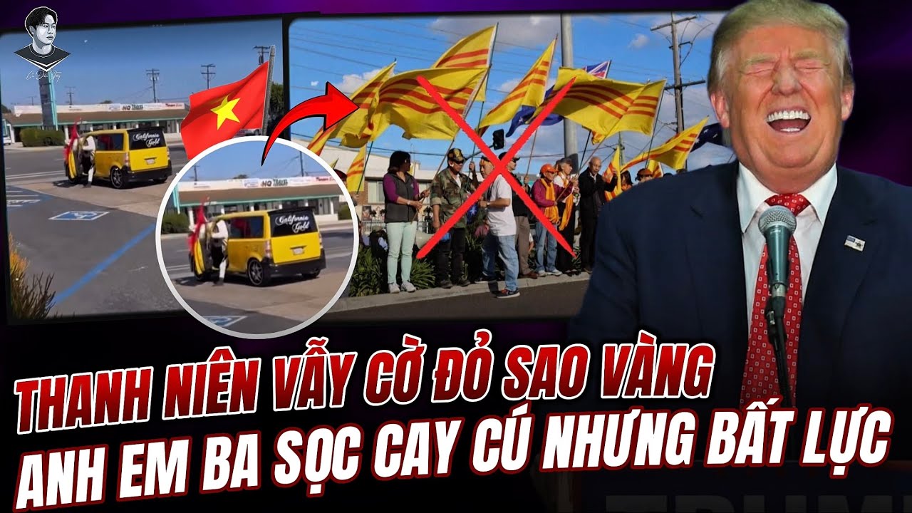 THANH NIÊN VẪY CỜ ĐỎ SAO VÀNG GIỮA BOLSA, ANH EM 3 SỌC TỨC MÀ KHÔNG LÀM GÌ ĐƯỢC
