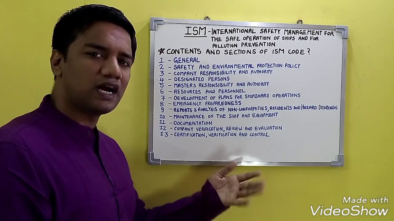 ISM CODE, 2 Mate orals F3