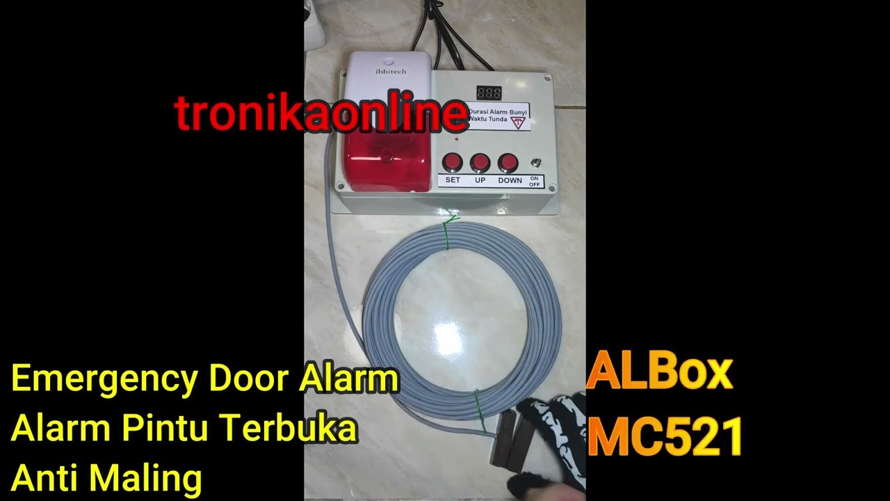 EMERGENCY EXIT DOOR ALARM PINTU TERBUKA Anti Maling ADJUSTABLE DIGITAL DISPLAY ALBox