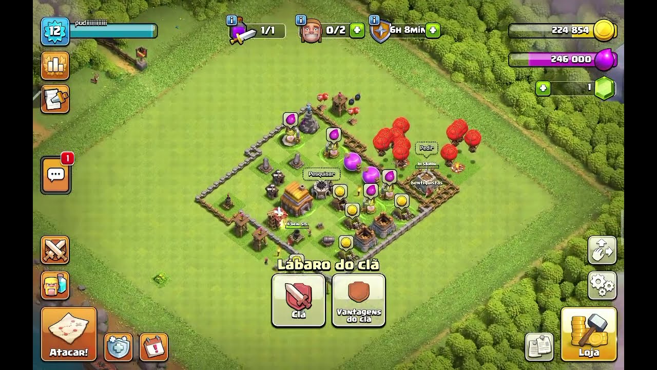 Clash of clans jogando pela primeira vez