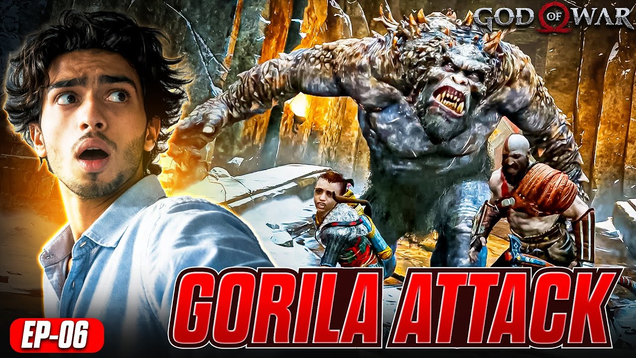 Атака гориллы 😱 | Чуть не погиб в God of War, 6 серия
