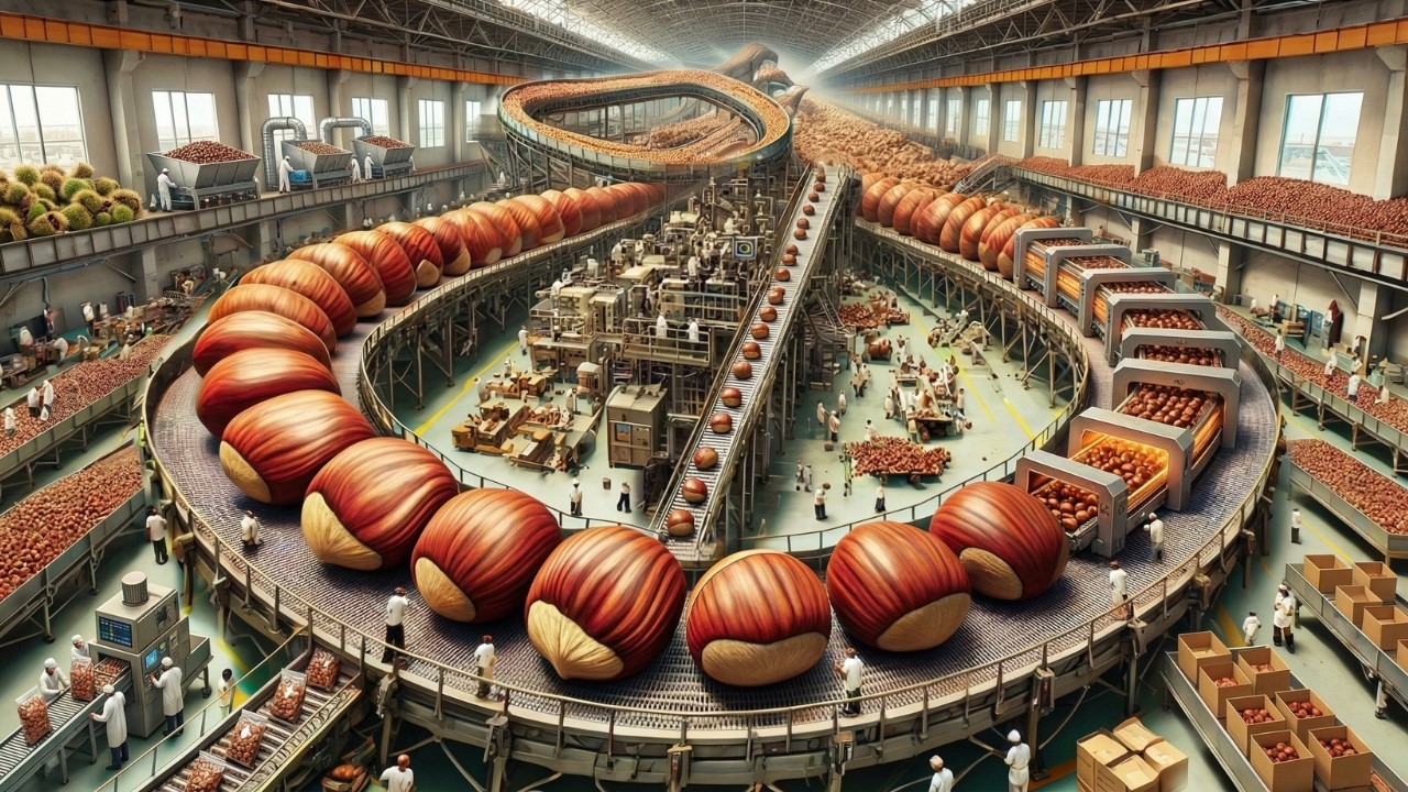 How 10 Million Chestnuts Are Harvested & Processed: Shell to Snack | Unbelievable Factory Tech