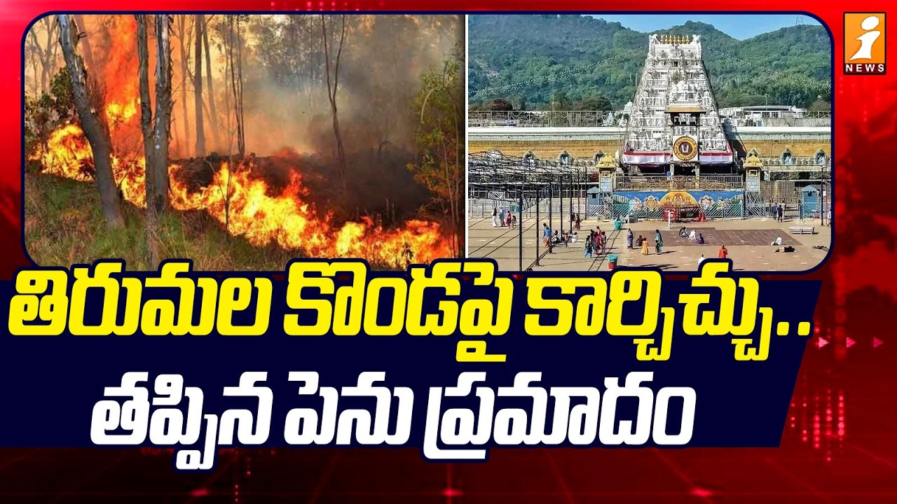 తిరుమల కొండపై కార్చిచ్చు.. తప్పిన పెను ప్రమాదం | Massive Forest Fire Erupts in Tirumala Hills
