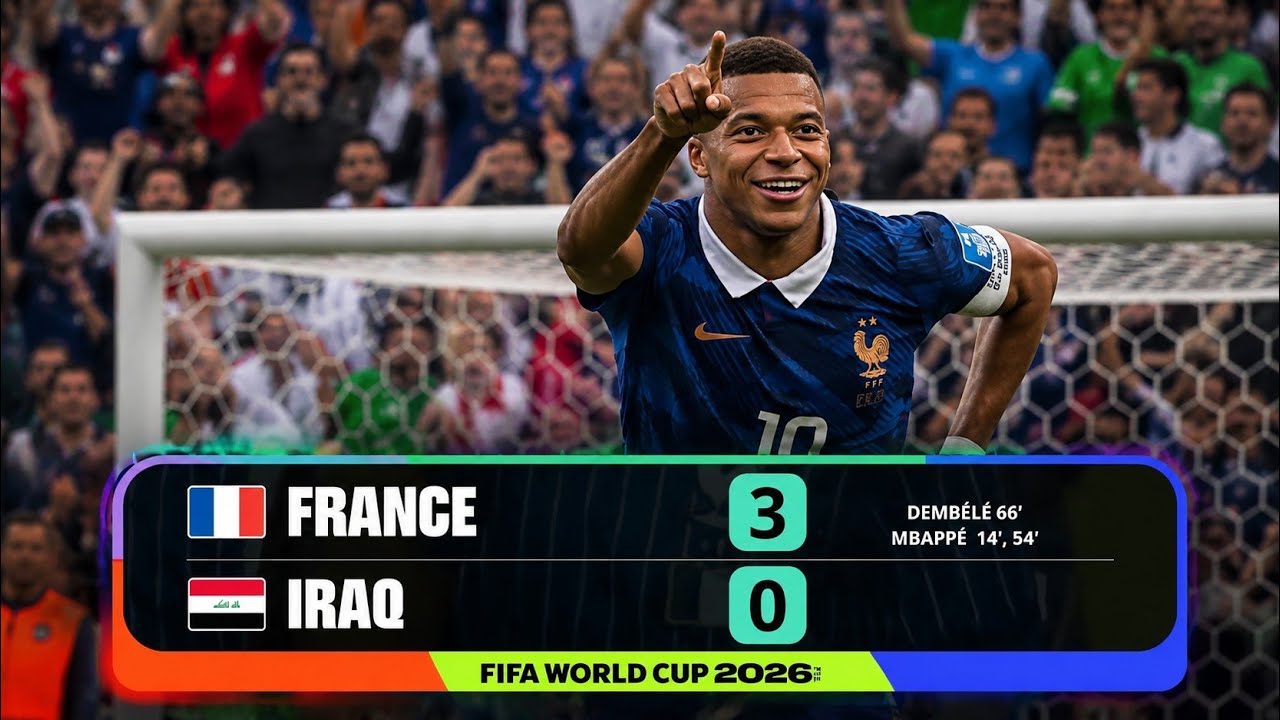 France 3-0 vs Iraq Highlights | ملخص المباراة والأهداف | Fifa World Cup 2026 Today Highlights