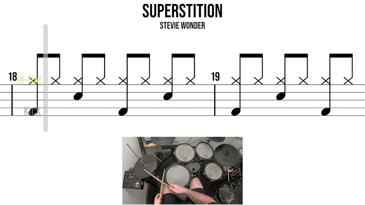 Superstition Стиви Уандер🥁 Сложный начальный вариант