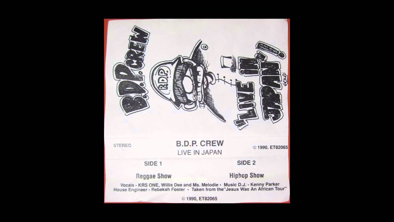 BDP Crew Live In Japan cassette 1990 Reggae Side Boogie Down Productions