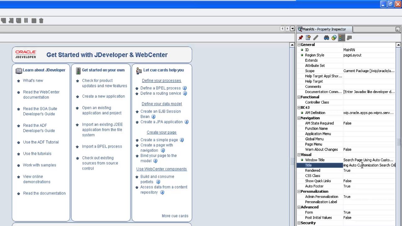 AutoCustomization Search Page in OAF