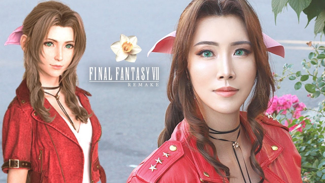 AERITH COSPLAY MAKEUL TUTORIAL Final Fantasy VII Remake 💐 ファイナルファンタジーVII コスプレメイク | VALORY