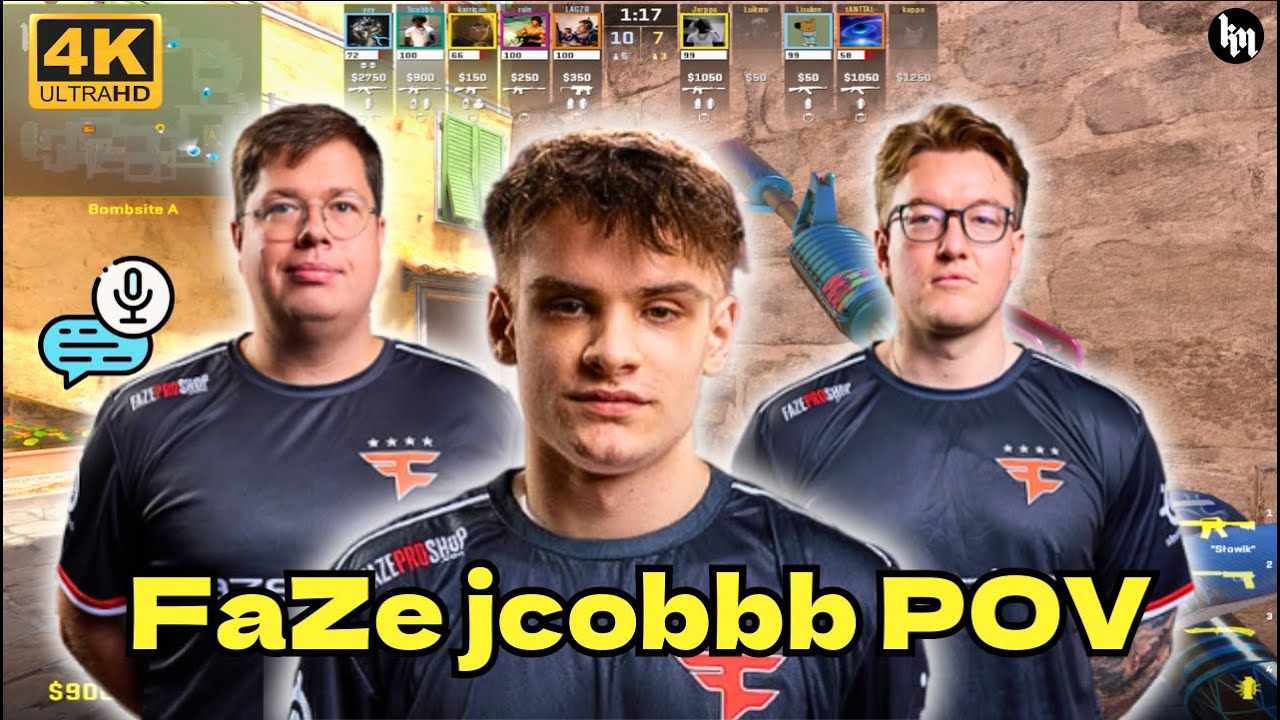 FaZe jcobbb w/rain/karrigan play FACEIT avg 3544 Elo (Inferno) | Aug 24, 2025 | CS2 POV/DEMO