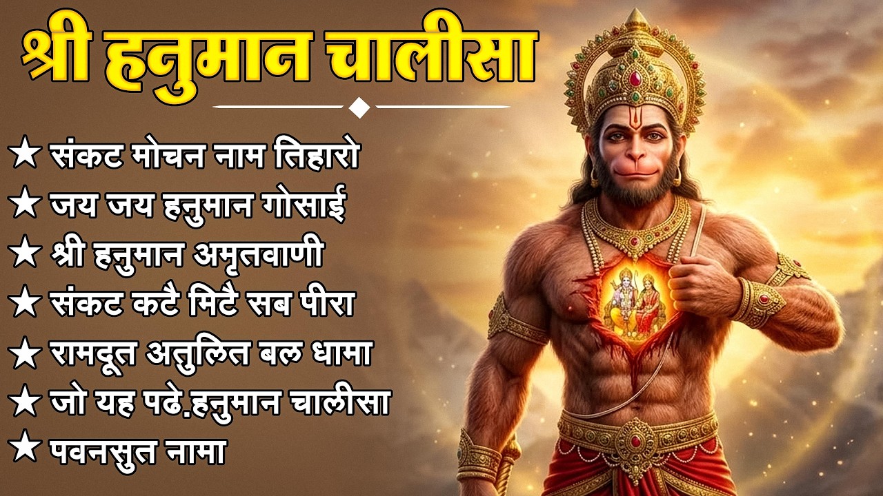 श्री हनुमान चालीसा 🌺🙏 shree hanuman chalisa original video 🙏🌺 gulshan kumar hariharan full hd