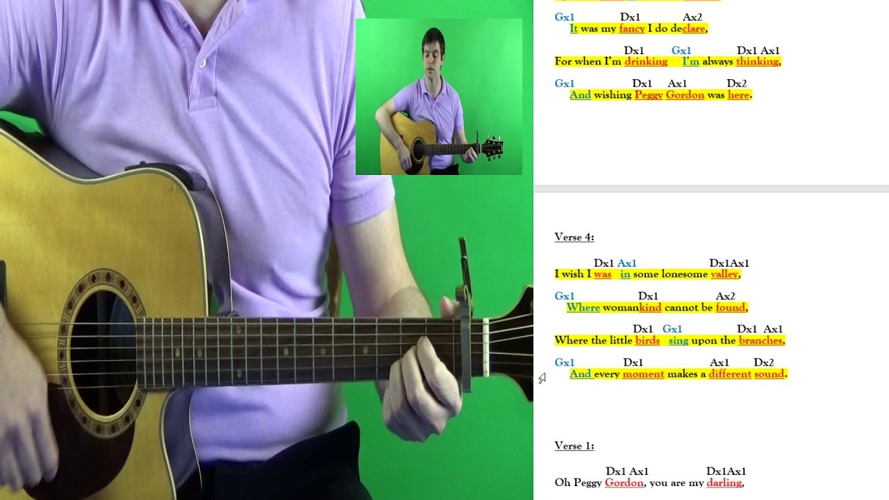Trad Success - Guitar - Video 44 - Peggy Gordon.