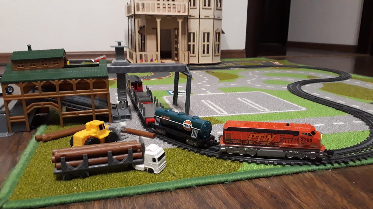 Детская Железная дорога Power City Trains Building Machine С пультом управления