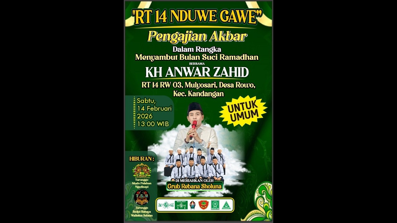 🔴LIVE KH. ANWAR ZAHID | MENYAMBUT BULAN SUCI RAMADHAN | ROWO KANDANGAN TEMANGGUNG