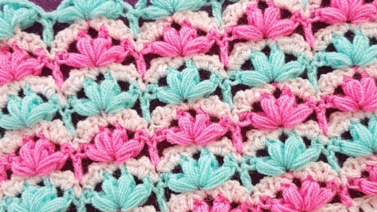 Taç Yaprak Lif / Crochet Flower Blanket
