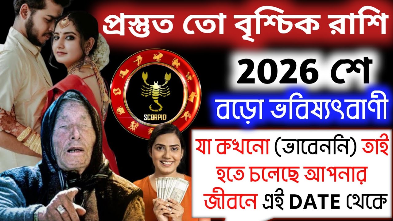 বৃশ্চিক রাশি ২০২৬-৬টি বড় চমক!যা আপনি স্বপ্নেও ভাবেননি তাই ঘটবে!Scorpio Rashi 2026 Predictions