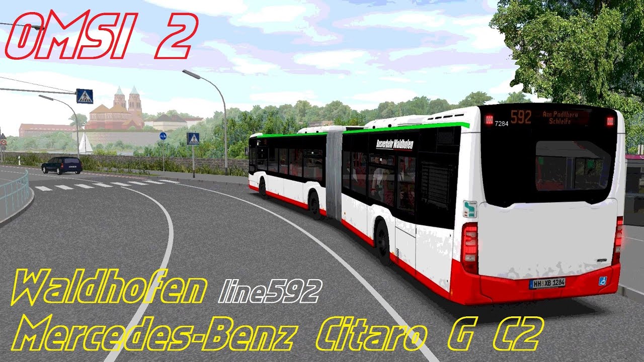 OMSI 2. Waldhofen, Line 592, Mercedes-Benz Citaro G C2. Part 2