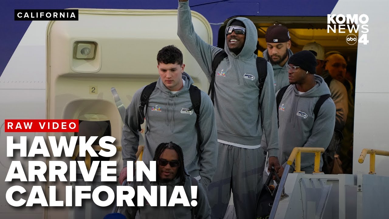 RAW VIDEO: Seattle arrives in Santa Clara ahead of Championship game Sunday!