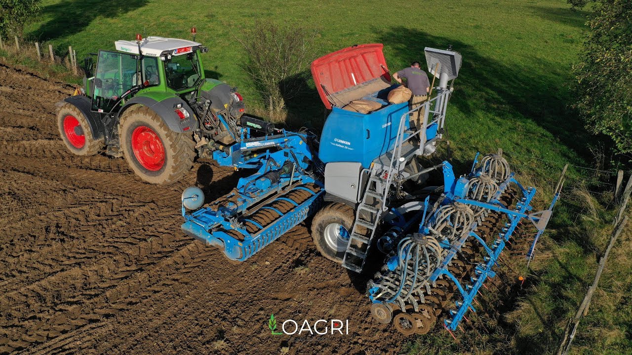 SEMIS D'AUTOMNE EN BELGIQUE : une façon spéciale de charger le semoir ! 🇧🇪