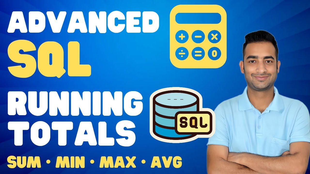 SQL Running Total | Advance SQL | Rolling N months SUM, AVG, MIN, MAX