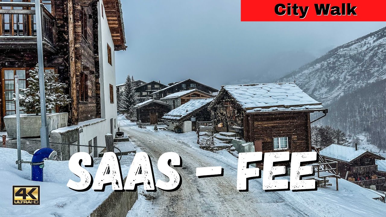 Saas Fee Walking Tour in a Beautiful Small Village in the Alps of Switzerland