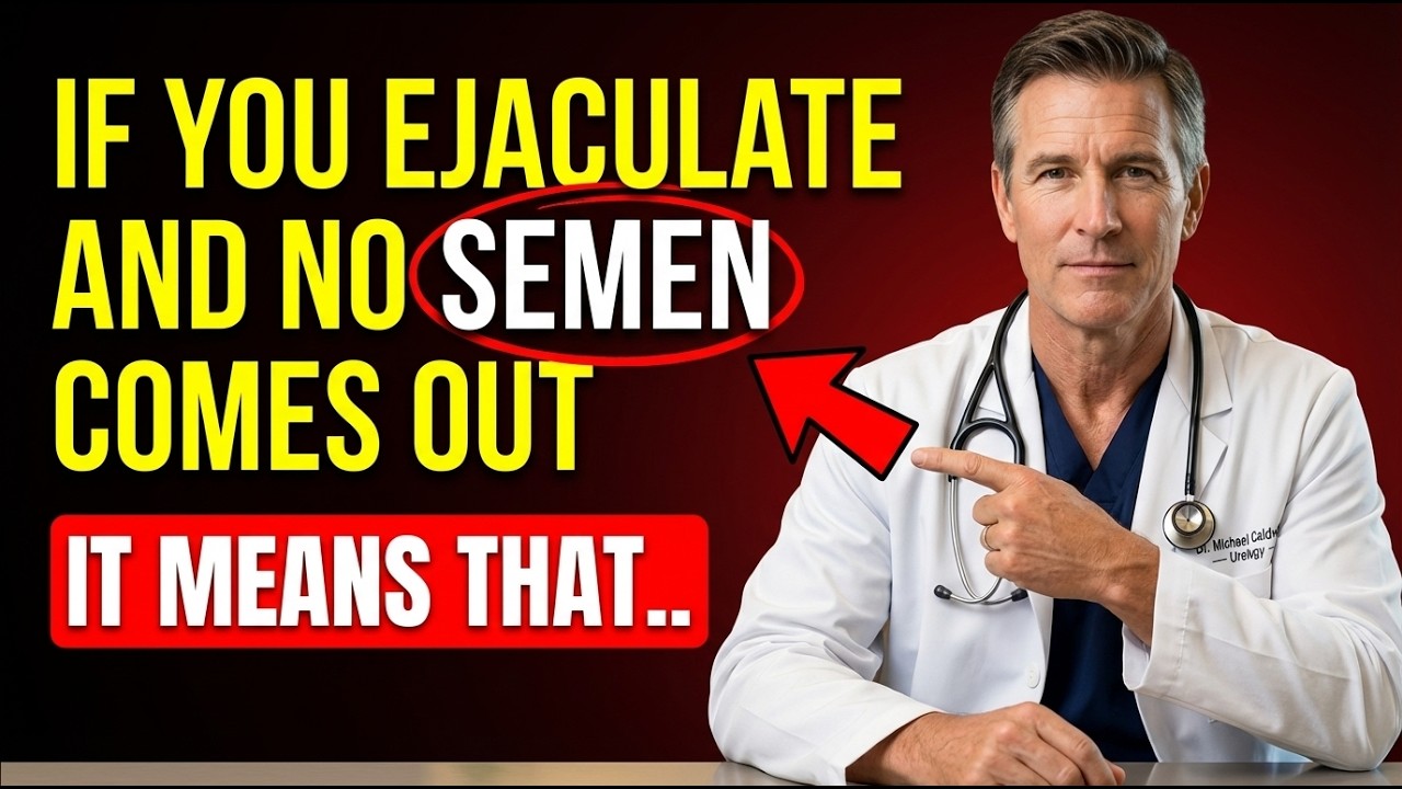 If you are older and do not ejaculate, do so immediately... | Urologist Explains