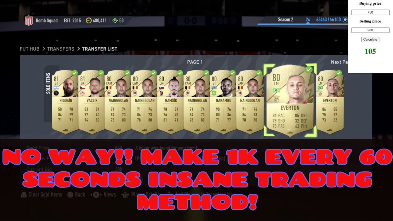 NO WAY!! MAKE 1K EVERY 60 SECONDS INSANE TRADING METHOD! MASS BIDDING FILTER! FIFA 22 TRADING TIPS!