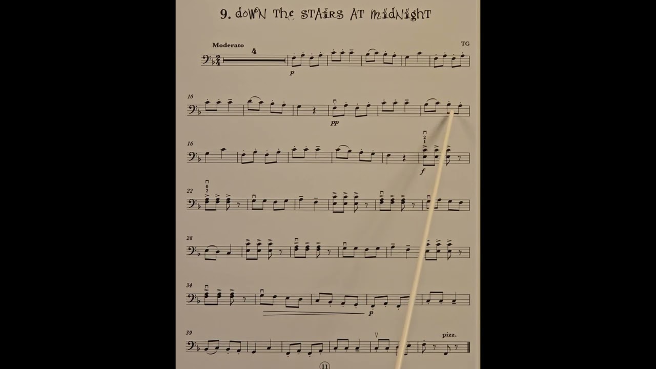 9 Down the Stairs at Midnight piano accompaniment at rehearsal speed